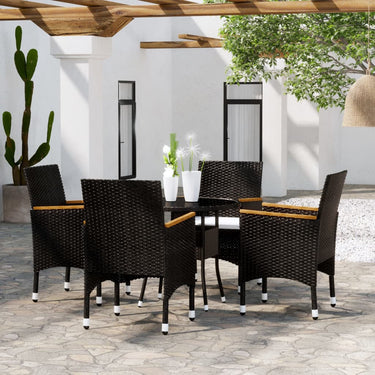 5-piece garden set poly rattan