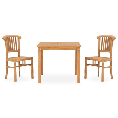 3-tlg. Garten-Essgruppe Massivholz Teak