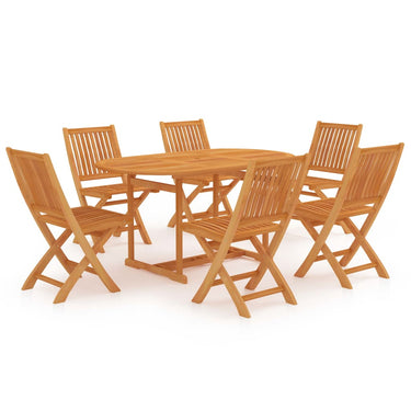 Ensemble à manger de jardin 7 pcs Bois de teck massif