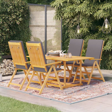 7-piece garden set with cushions solid teak wood
