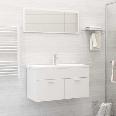 Ensemble de meubles de salle de bain 2 pcs chêne sonoma