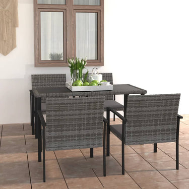 7-piece garden set poly rattan