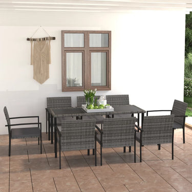 7-piece garden set poly rattan