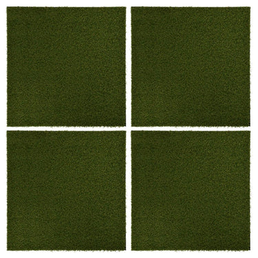 Kunstgrastegels 4 st 50x50x2,5 cm rubber