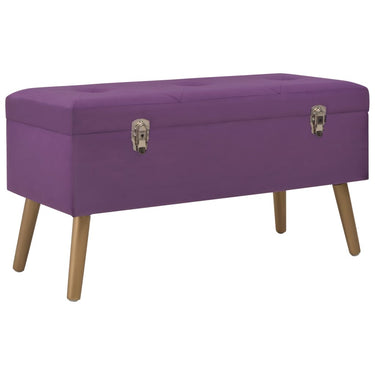 Bench with storage compartment 80 cm velvet