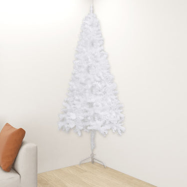 Kunstkerstboom hoek 120 cm PVC wit