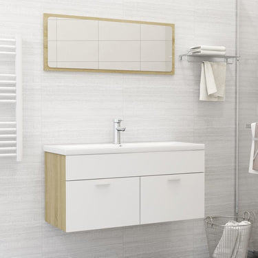 Ensemble de meubles de salle de bain Chêne sonoma Aggloméré