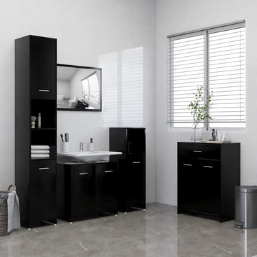 Ensemble de meubles de salle de bain 4 pcs Noir