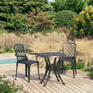 3-piece Bistro set cast aluminum