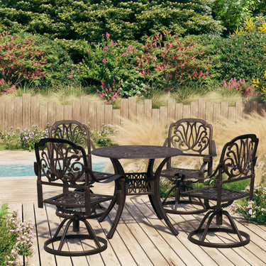 3-piece bistro set cast aluminum bronze-colored