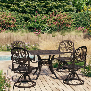 3-piece bistro set cast aluminum bronze-colored