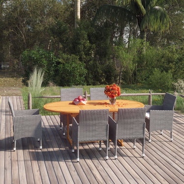 7-piece garden set poly rattan