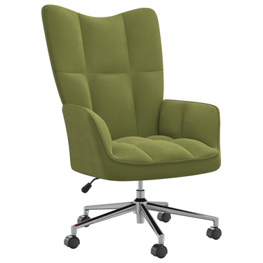 Chaise de relaxation Vert clair Velours