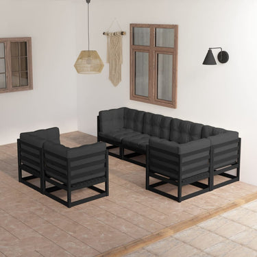 7-piece lounge set solid pine wood