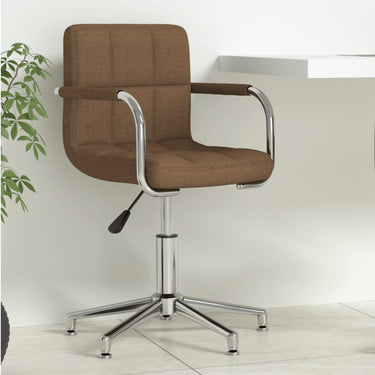 Chaise pivotante de bureau Marron Tissu