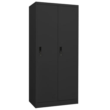 Kleiderschrank Schwarz 80x50x180 cm Stahl