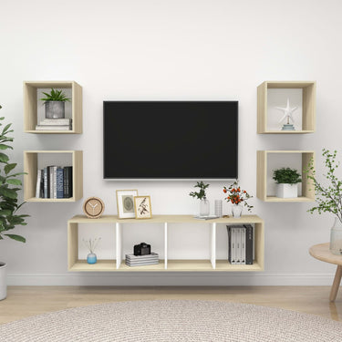 5-piece TV furniture set treated wood