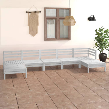 7-tlg. Garten-Lounge-Set Massivholz Kiefer