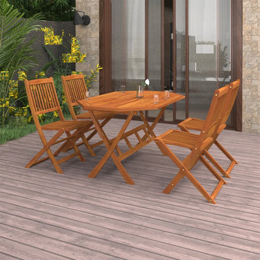 7-piece garden set solid acacia wood