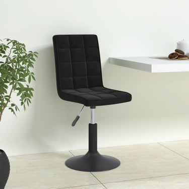 Chaises de salle à manger pivotantes 4 pcs velours noir