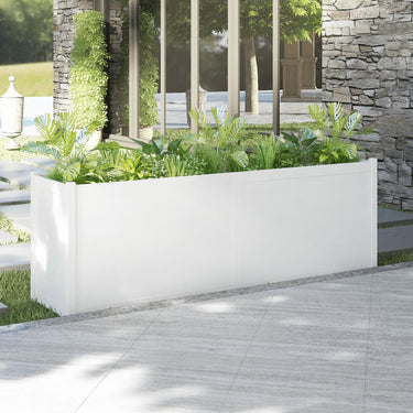 Jardinière d'extérieur Blanc 200x50x70 cm Bois de pin massif