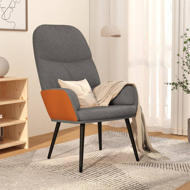Fauteuil relax tissu gris clair