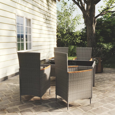 7-delige Tuinset met kussens poly rattan