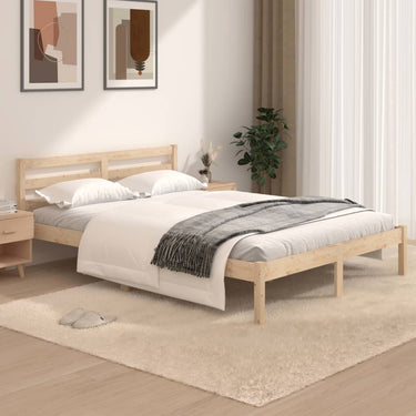 Bedframe solid pine wood 150x200 cm