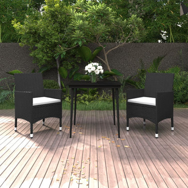 5-piece garden set with cushions poly rattan glass