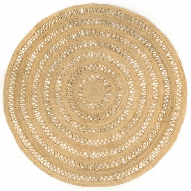 Vloerkleed handgemaakt 120 cm gevlochten jute