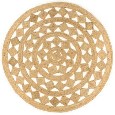 Vloerkleed handgemaakt 150 cm gevlochten jute