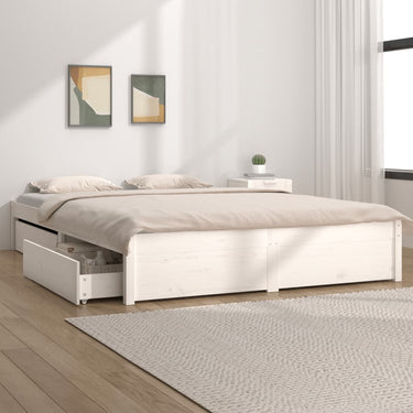 Bedframe met lades grijs 180x200 cm