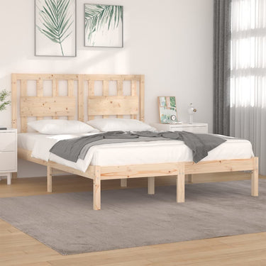 Cadre de lit sans matelas bois massif 200x200 cm