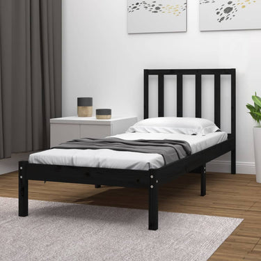 Bedframe solid pine wood 135x190 cm