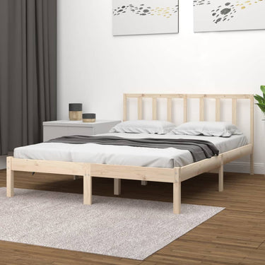 Bedframe solid pine wood 75x190 cm