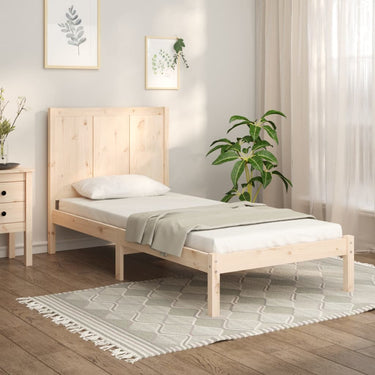 Bedframe solid pine wood 90x200 cm
