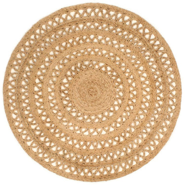 Tapijt rond 180 cm gevlochten jute