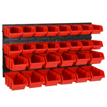 30-piece Sorting System Set 77x39 cm polypropylene red and black
