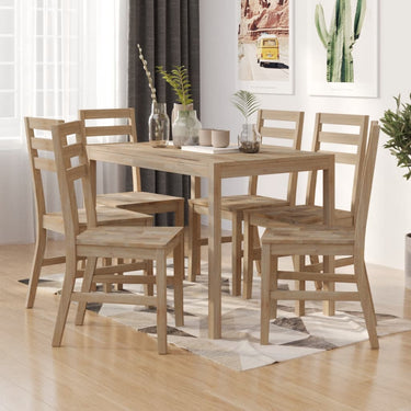 5-piece Dining Set solid acacia wood