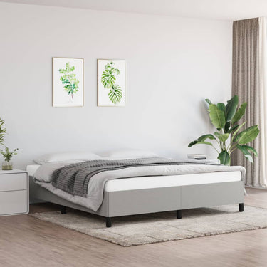 Cadre de lit sans matelas gris foncé 90x190 cm tissu simple