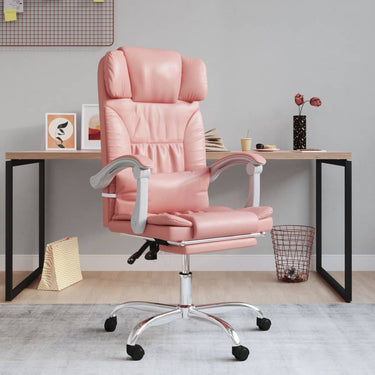Fauteuil de massage inclinable de bureau Rose Similicuir