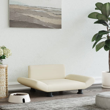 Lit pour chien crème 70x45x28 cm similicuir