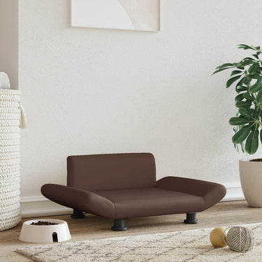 Lit pour chien marron 70x45x28 cm similicuir