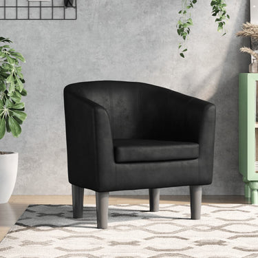 Fauteuil noir similicuir