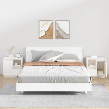 Nachttisch Grau 50x34x50 cm Massivholz Kiefer