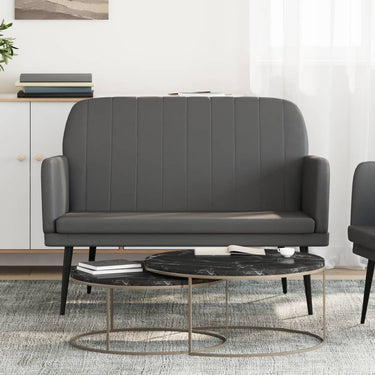 Bench 107x80x81 cm artificial leather gray