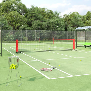 Tennisnet 400x100x87 cm polyester zwart en rood