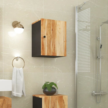 Bathroom wall cabinet 38x33x48 cm solid mango wood