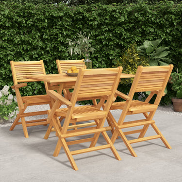 5-piece garden set solid teak wood