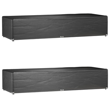 Housses pour chaise longue 2 pcs 12 œillets 205x75x40 cm PE